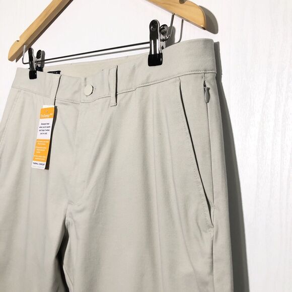 J. Crew Factory Pants Mens 32 30 Beige Thompson Flex Tech Tapered Chino Flat New - Picture 4 of 15